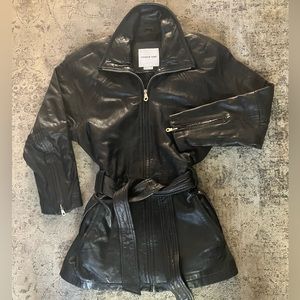 Andrew Marc Black Leather Jacket